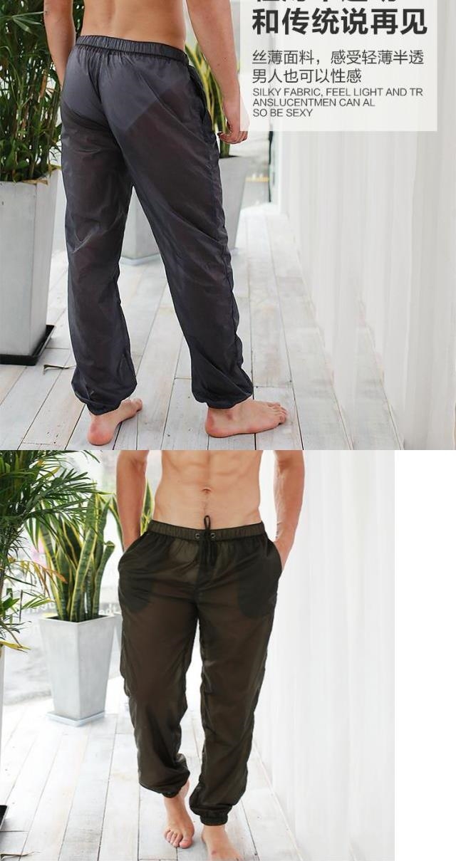 Quần đi biển Ming, khô nhanh, xà đơn, quần nhanh nam, mùa hè siêu mỏng, bán trong suốt, tập thể dục chân, chạy bộ, giải trí - Quần bãi biển quần đôi đi biển