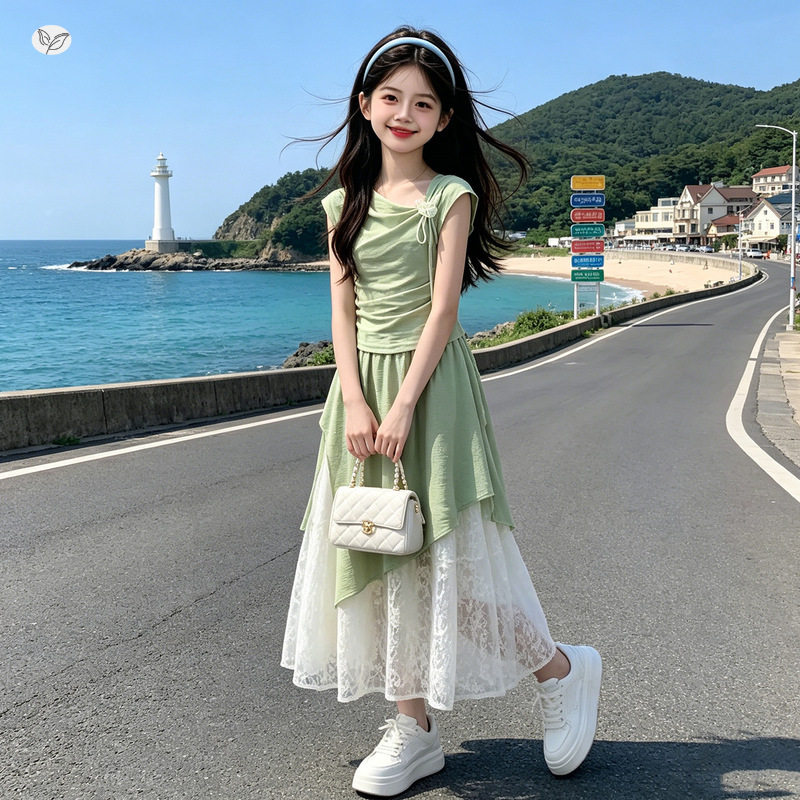 女童连衣裙夏装2026新款洋气儿童森系小清新裙子女孩夏季公主裙潮