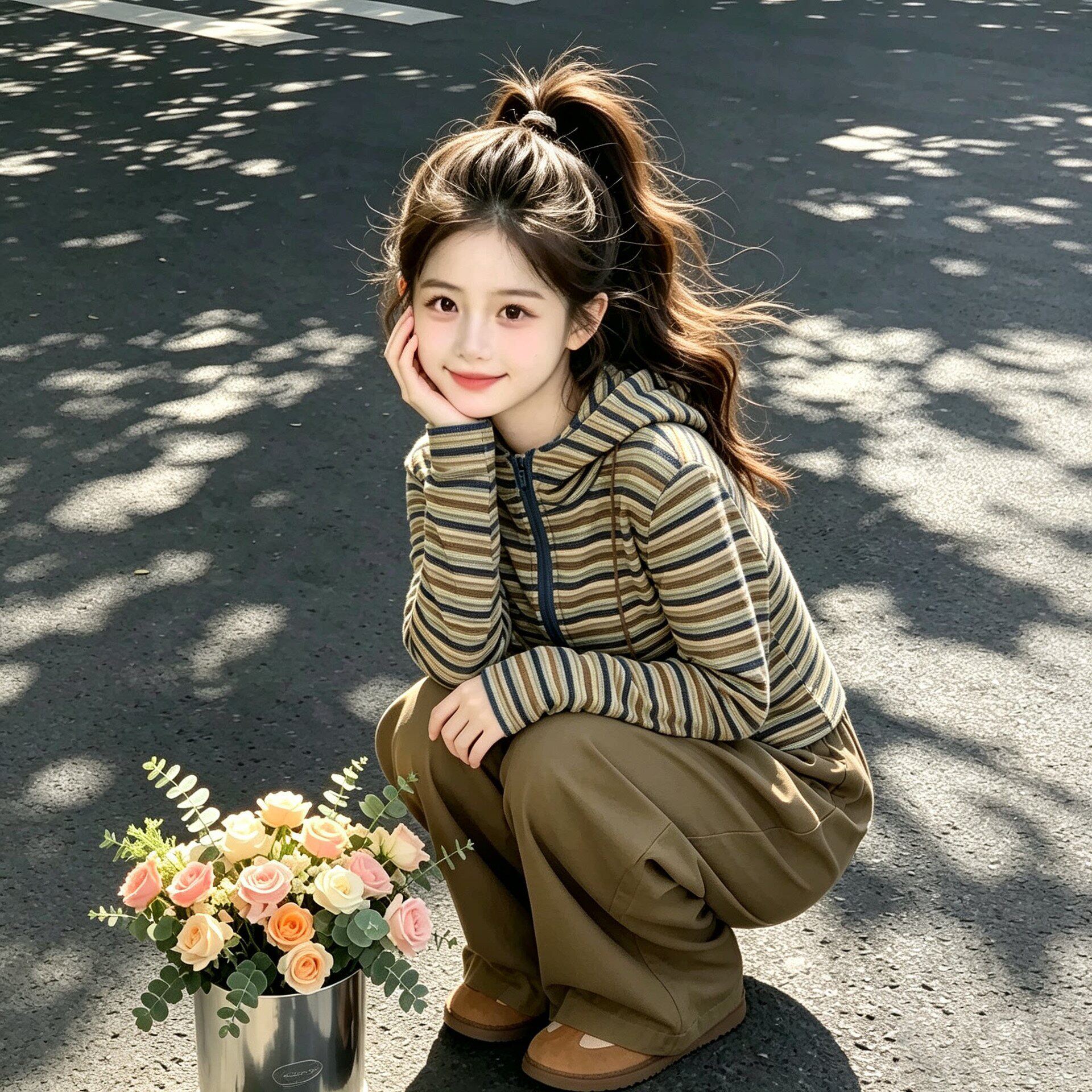 涵涵新女童连帽外套春秋2026新款韩版修身小女孩长袖上衣儿童秋装