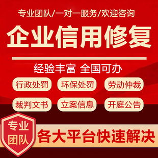 企业不良记录裁判文书下架诉讼记录撤销行政处罚咨询天眼查大数据