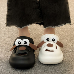 卡通厚底增高包头洞洞鞋 沙滩拖鞋 女2024夏季 外穿百搭时尚 新款 韩版