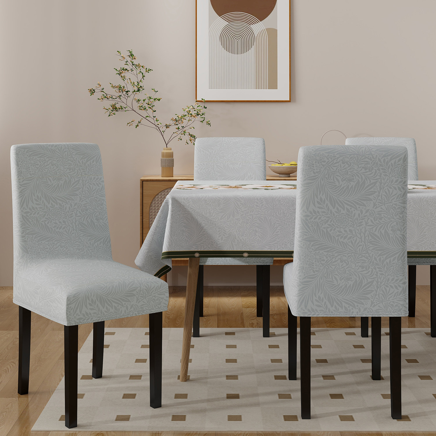 餐桌椅子套罩家用凳子套罩座椅套四季通用座椅保护套餐椅套罩欧式