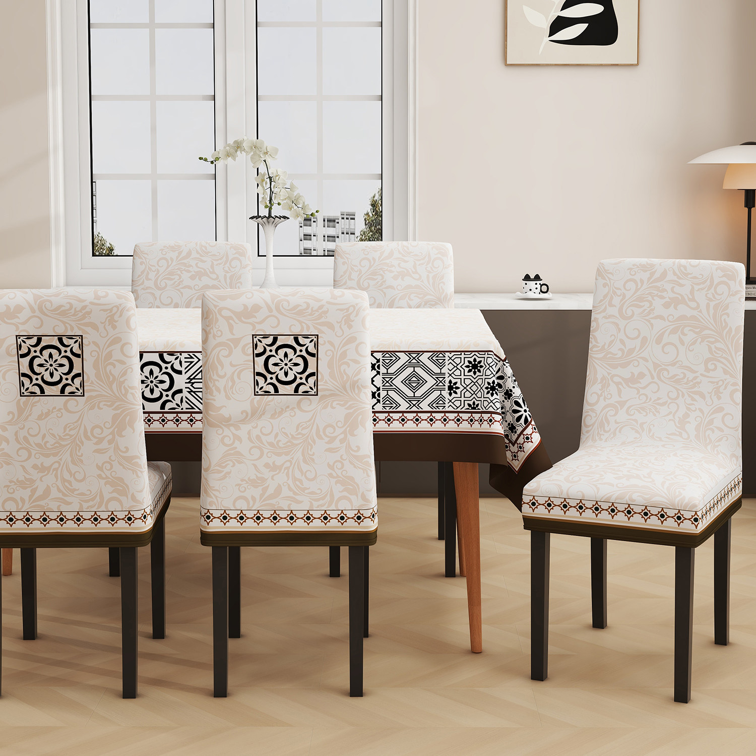 套罩餐桌椅子四季通用2025新款餐椅座椅轻奢椅套欧式桌椅罩套椅垫