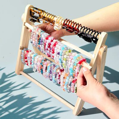Solid Wood Multi-Layer Bracelet Storage Rack, Necklace and A