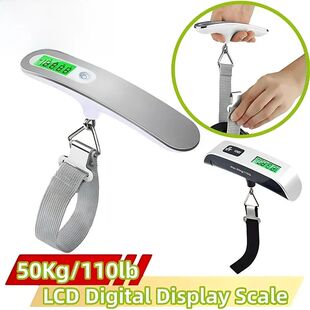 Timbangan Gantung Digital Portabel, Koper Bagasi LCD Timbang