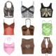Vintage Strappy Halter Y2K Sexy Top Crop Style Women Summ
