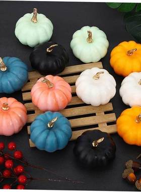 1pc Simulation Pumpk Small Figurines Halloween Thanksgiving