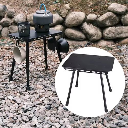 Outdoor Table And Chair Dual-Use Table, Liftable Portable St