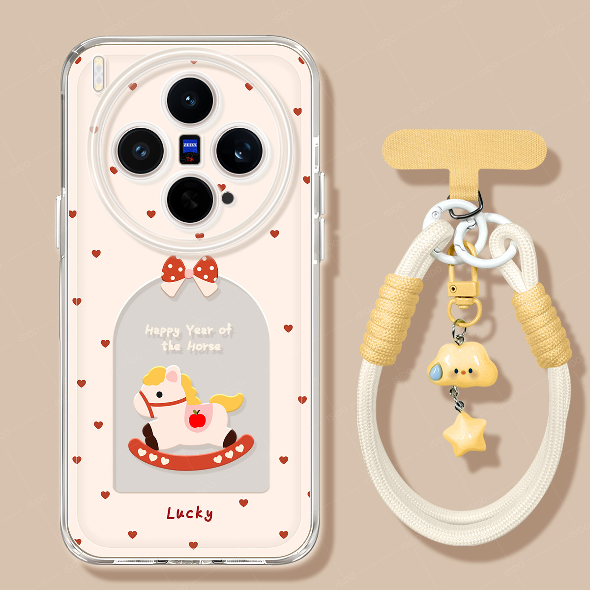 幸运木马适用vivoX300手机壳新款可爱卡通透明X300pro全包x200镜头x100保护套x60ultra防摔90软硅胶promini女,3C数码配件,手机保护套/壳,淘宝优惠券,粉丝福利购,淘宝优惠卷