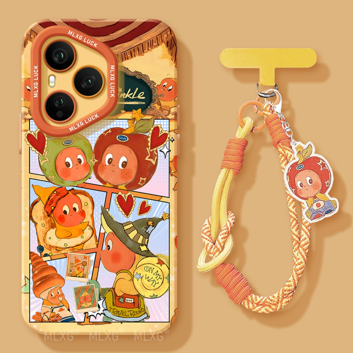 苹果公仔适用荣耀400手机壳女款300pro套200防摔100硅胶honor90全包80pro+高级70se夏天60青春版200pro外壳