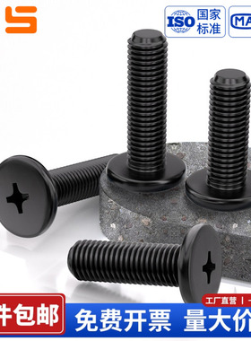 NS-黑色304不锈钢薄十字扁平头螺丝钉主机机箱螺栓M1.6M2M2.5-M6
