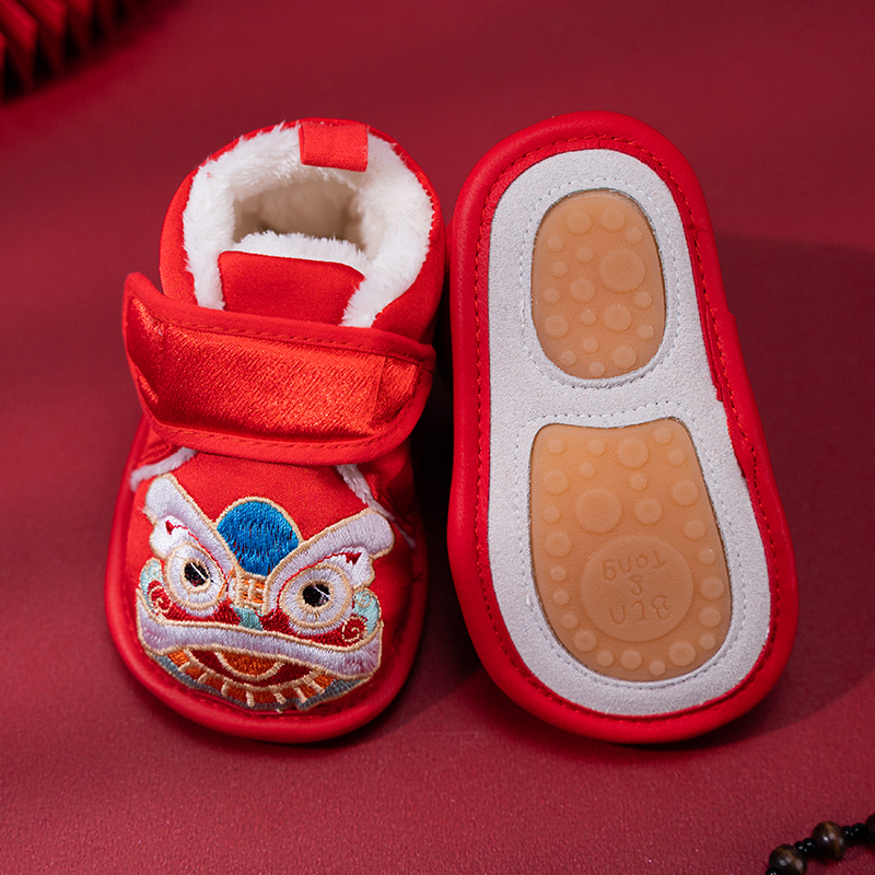 虎头鞋婴儿冬1周岁学步鞋中国风