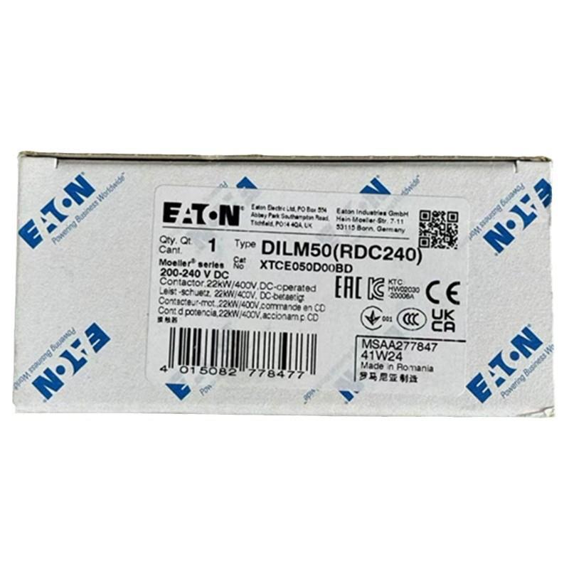 EATON/伊顿穆勒 DILM50(RDC240)接触器200-240VDC XTCE050D00BD
