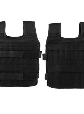 跑步负重背心 钢板可调 负重沙衣 黑色网布 新款（空皮不含钢条）