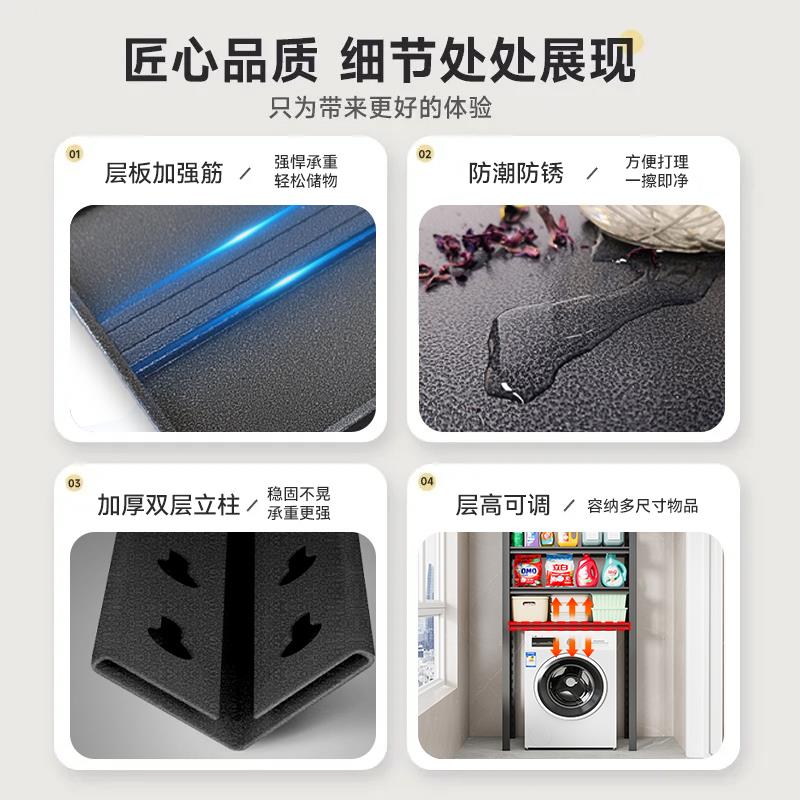 家用货架多层置物架阳台储藏室杂物间超市仓储钢制落地收纳货物架