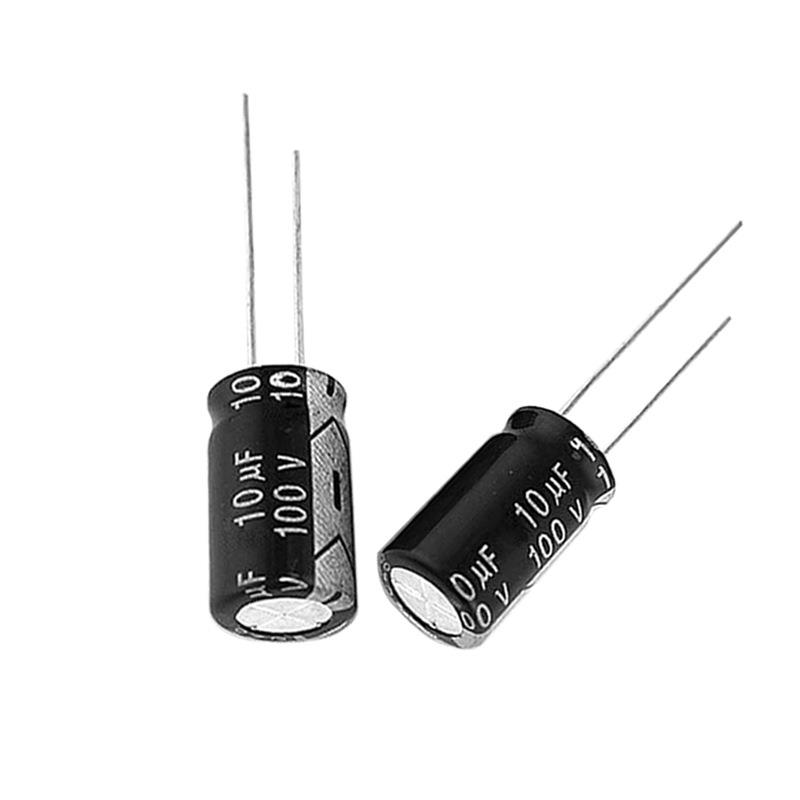 直插铝电解电容10UF/100V 体积6*11mm 原厂直销 家用电器常用电容