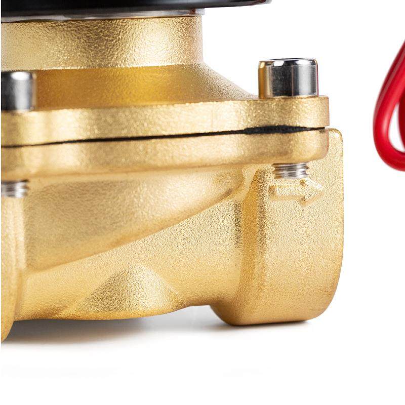 气动常闭电磁阀水阀220V气阀24V开关2W025-08/4分6分1寸1.2DN20铜