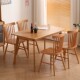 实木餐桌小户型家用长方形饭桌现代简约北欧桌椅组合榉木吃饭桌子