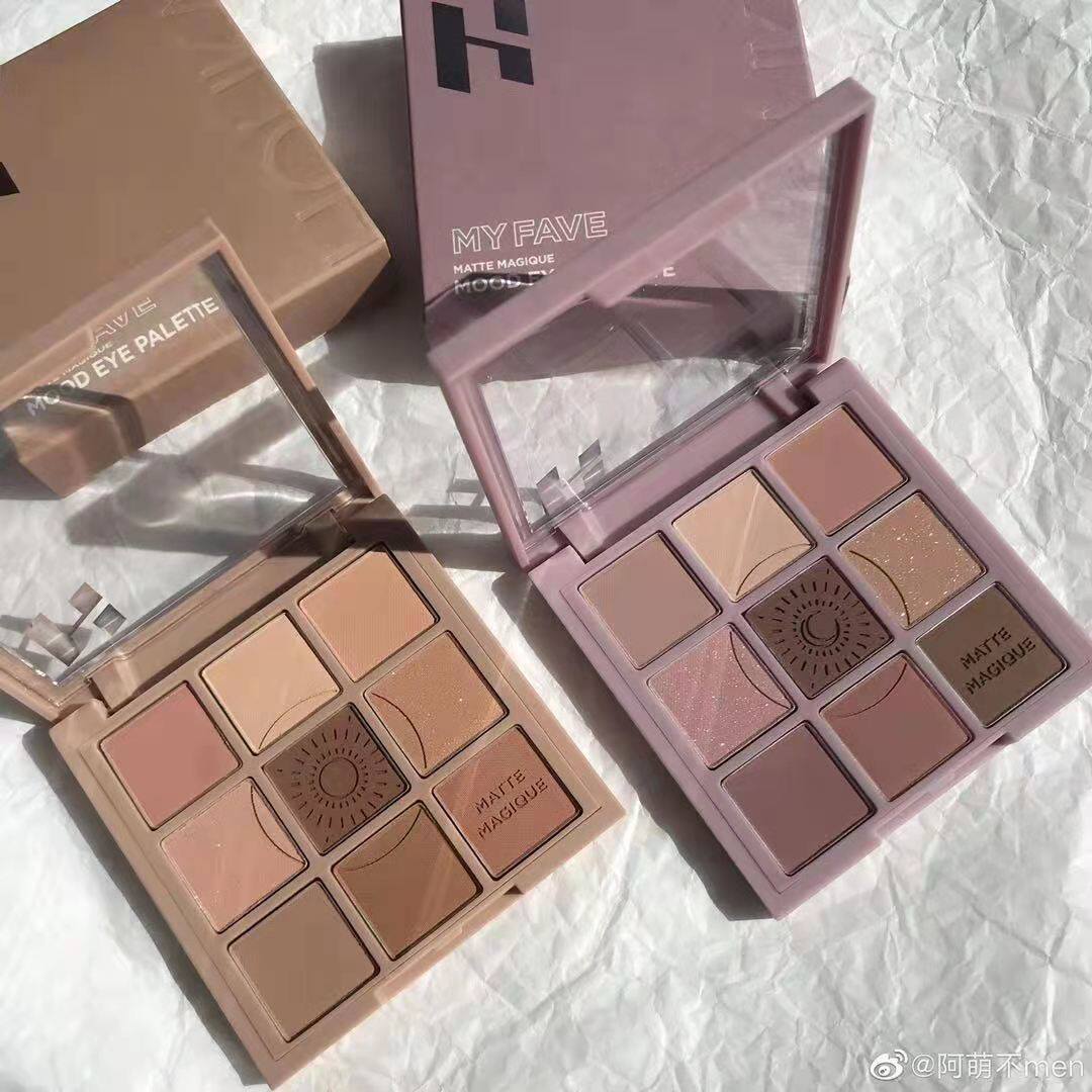 一枝楠楠推荐韩国HOLIKA九色眼影盘珠光哑光日常百搭眼影多用盘女