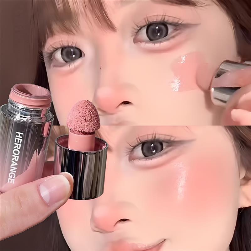 很嫩液体腮红低饱和修容提亮蓬胀收缩色水光肌伪素颜腮红盘