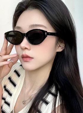 2025新款户外夏天防晒太阳眼镜女猫眼圆脸开 车抗UV高级感太阳眼