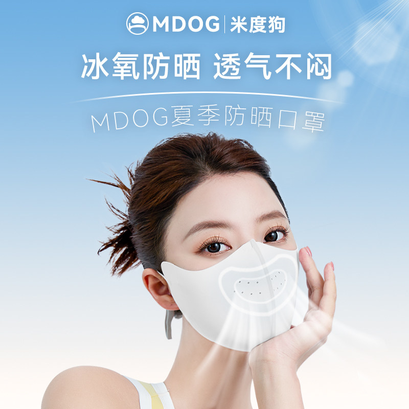 MDOG防晒口罩防紫外线女高颜值2026新款夏季透气冰丝遮阳护眼角男