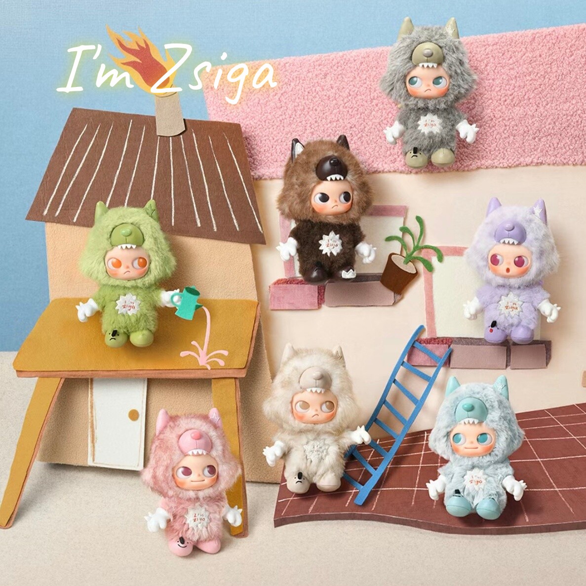 泡泡玛特I'mZsiga系列毛绒挂件图片