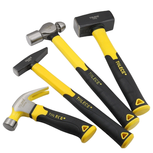 八角锤纤维手柄钢石工锤圆头锤羊角锤榔头木工小铁锤锤子工具手锤