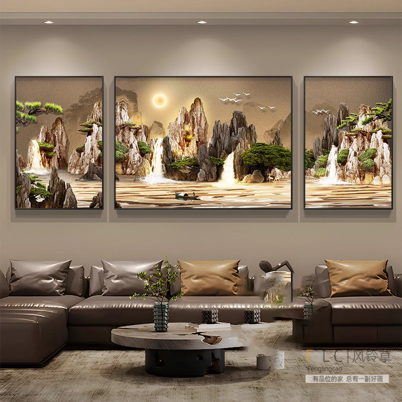 三联流水生财5d钻石画满钻