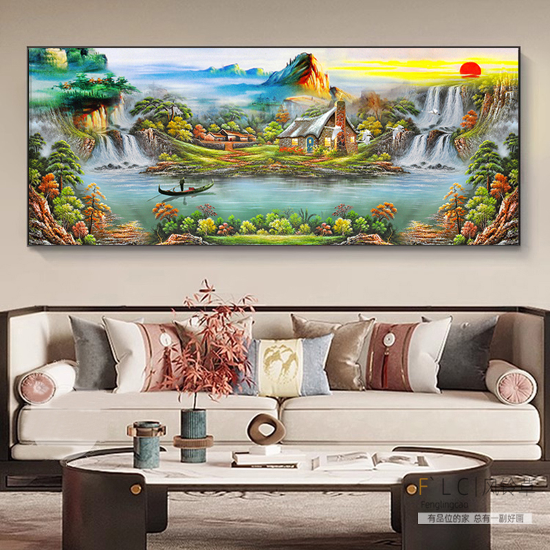 点钻十字绣钻石绣流水生财中式