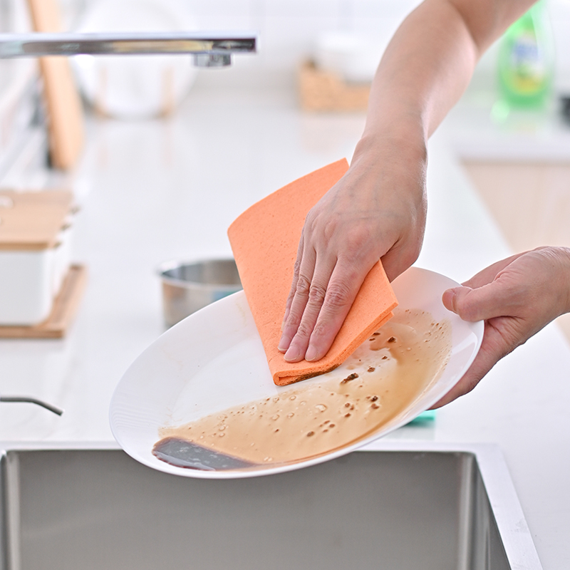 木浆棉抹布厨房洗碗巾吸水不掉毛