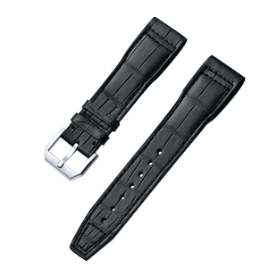 万国表带美洲鳄真皮黑棕男适配马克十八十七飞行员腕表之家XBIAO