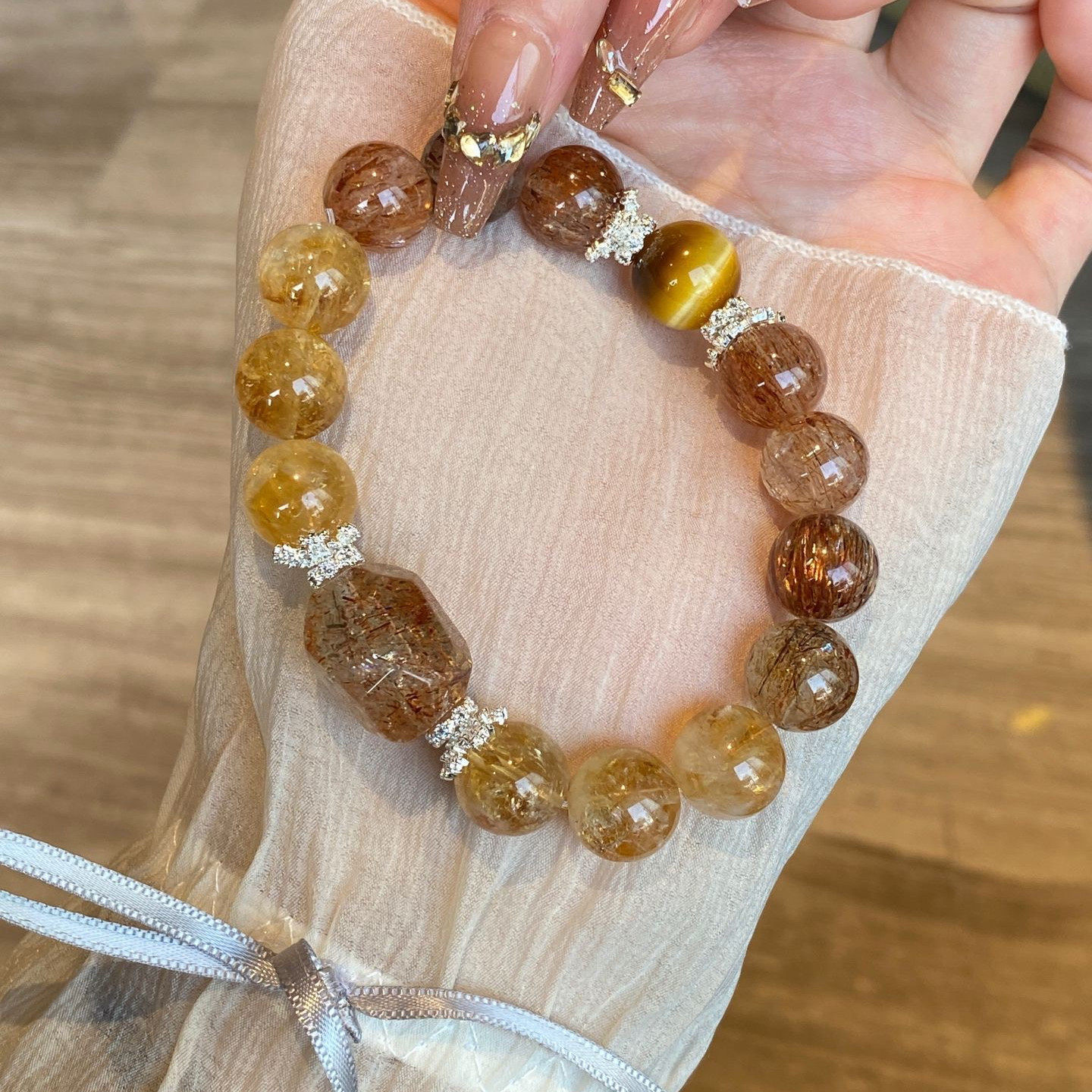 天然水晶黑金超七水晶手链2025年新款时尚优雅送女友佳选,饰品/流行首饰/时尚饰品新,手链,淘宝优惠券,粉丝福利购,淘宝优惠卷