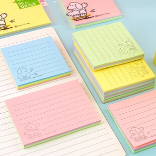 包邮晨光YS-80史努比彩色横线百事贴便利贴创意N次贴便签本小清新可爱卡通少女学生用韩国ins小本子记号备忘