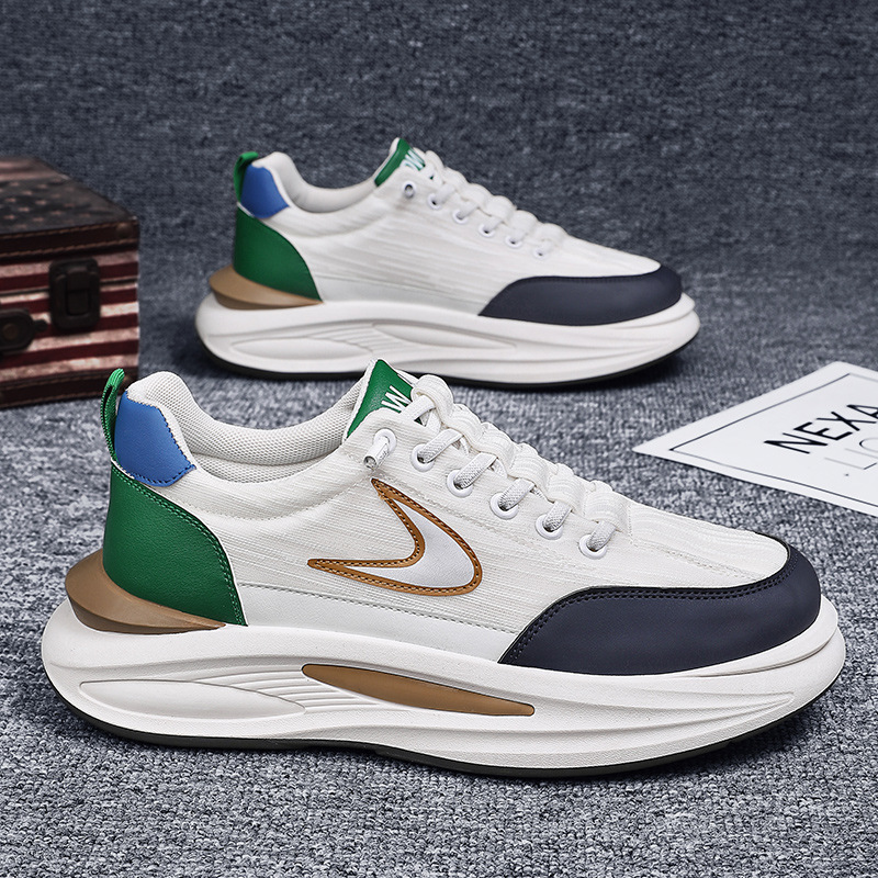 夏季板鞋男薄款透气平板百搭白鞋运动布鞋休闲一脚蹬帆布小白潮鞋