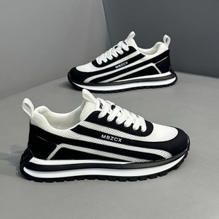 2025潮流时尚 男鞋 爆款 防滑耐磨休闲厚底增高板鞋 百搭学生红鞋 男款