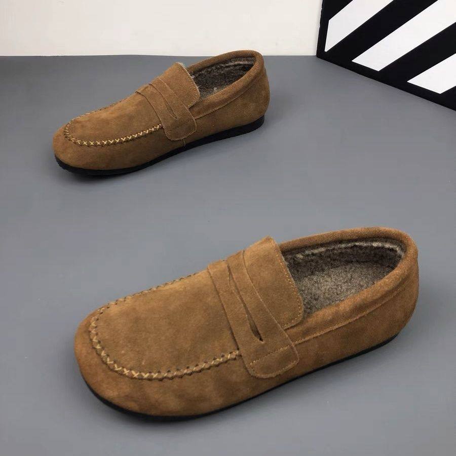 老北京豆豆鞋男款懒人一脚蹬冬季外穿休闲乐福鞋多巴胺百搭软底鞋,流行男鞋,乐福鞋（豆豆鞋）,淘宝优惠券,粉丝福利购,淘宝优惠卷