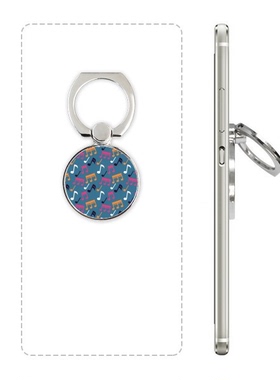 灰蓝彩色音乐音符手机支架指环多功能黏贴懒人桌面支撑礼品定制定