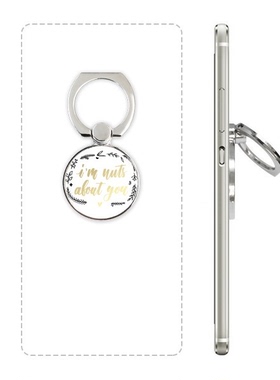 对你痴迷英文手写艺术手机支架指环多功能黏贴懒人桌面支撑礼品定