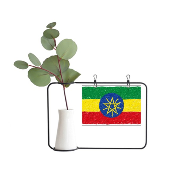 红黄绿条纹埃塞俄比亚国旗国家文化元素金属相框陶瓷花瓶装饰假花,鲜花速递/花卉仿真/绿植园艺,仿真花,淘宝优惠券,粉丝福利购,淘宝优惠卷