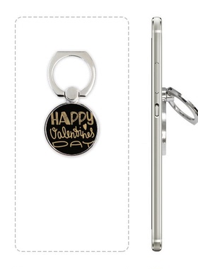 情人节金色英文艺术字手机支架指环多功能黏贴懒人桌面支撑礼品定