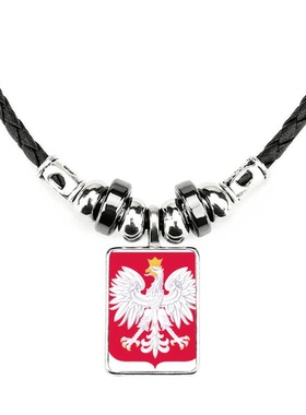 波兰欧洲国徽手工项链饰品吊坠