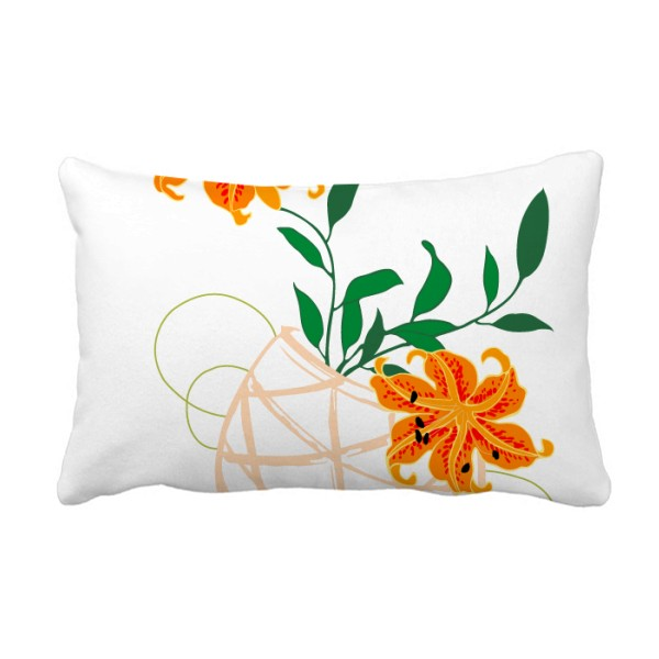 中国百合花瓶传统图案抱枕靠枕腰枕沙发靠垫双面含芯礼物定制简约,居家布艺,腰靠垫,淘宝优惠券,粉丝福利购,淘宝优惠卷