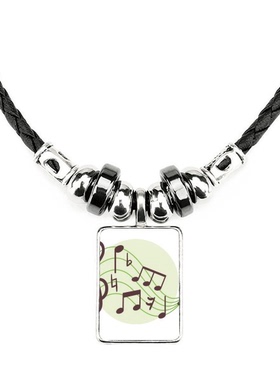 圆形音乐饰品合金吊坠