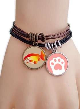 日本金色猫咪礼品原创设计风手链