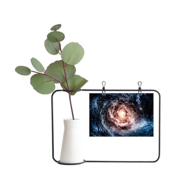 星云尘埃宇宙之眼图案金属相框陶瓷花瓶装饰假花仿真花创意卡片in