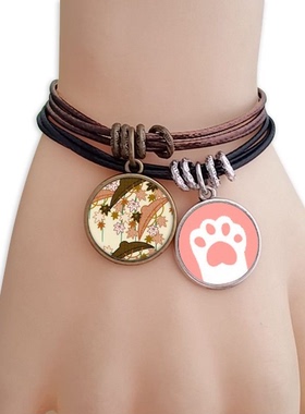 日本棕色猫咪礼品原创设计风手链