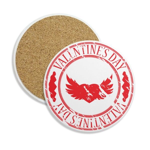 红色情人节印章翅膀爱心圆形杯垫水杯隔热垫2片装礼品礼物定制定,节庆用品/礼品,文化创意杯垫/餐垫,淘宝优惠券,粉丝福利购,淘宝优惠卷