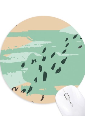 散点抽象花卉北欧插画圆形游戏办公防滑橡胶鼠标垫礼物