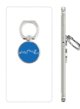 蓝色五线谱音乐跃动手机支架指环多功能黏贴懒人桌面支撑礼品定制